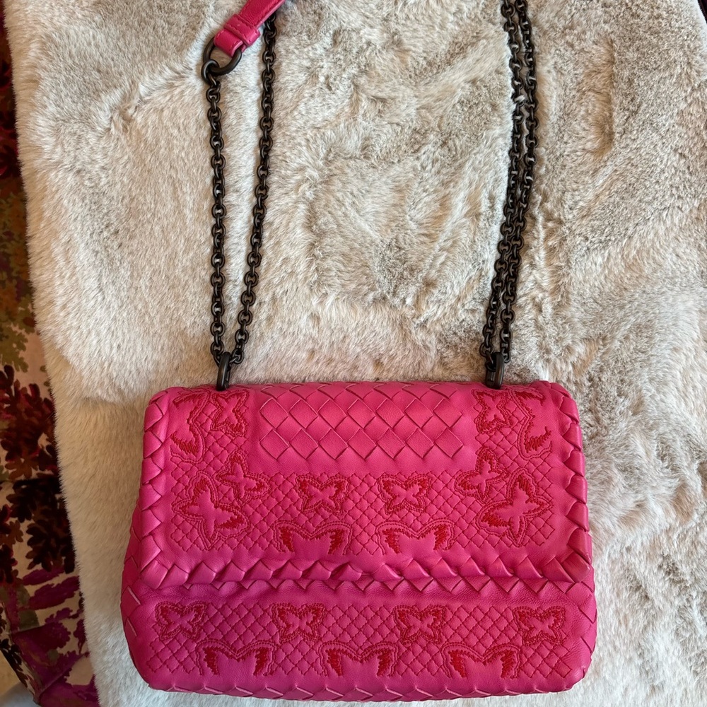 Bottega Veneta 2017 Butterfly Hot Pink Bag
